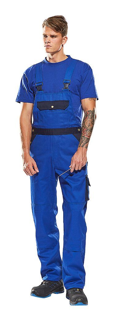 Latzhose mit Knietaschen IMAGE marine/kornblau