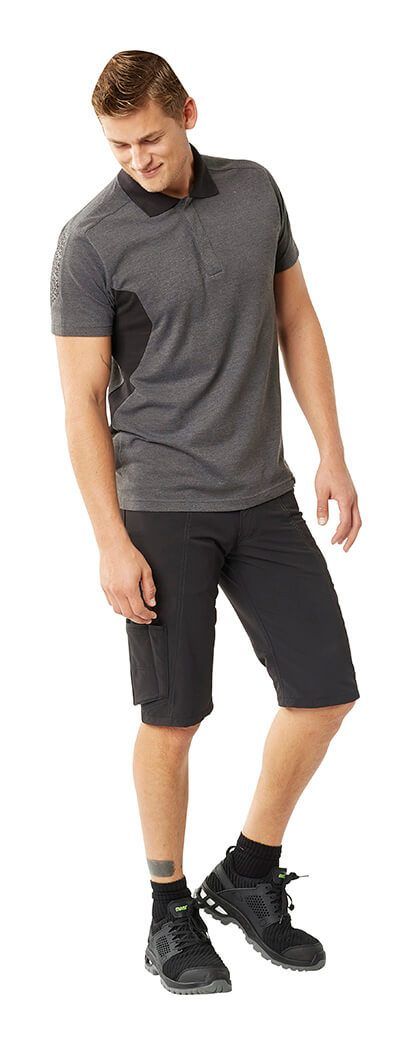 Polo-Shirt ACCELERATE verkehrsrot/schwarz