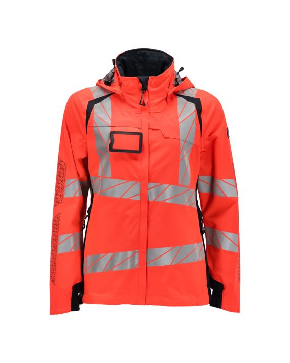 Hard Shell Jacke ACCELERATE SAFE Hi-vis rot/schwarzblau