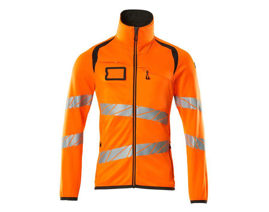 Fleecepullover mit Reißverschluss ACCELERATE SAFE hi-vis orange/dunkelanthrazit