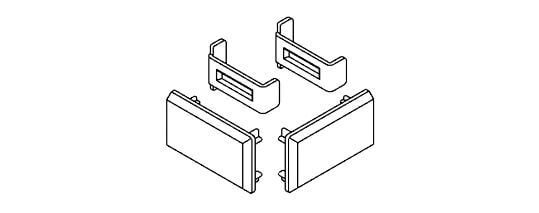 Endkappen-Set für Alublende Hawa Porta 60 / 100 HMD