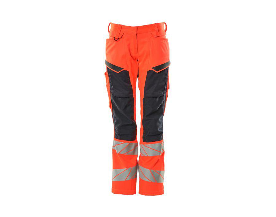 Hose mit Knietaschen ACCELERATE SAFE Hi-vis rot/schwarzblau