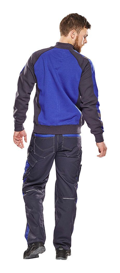 Sweatshirt mit Reißverschluss UNIQUE weiss/dunkelanthrazit
