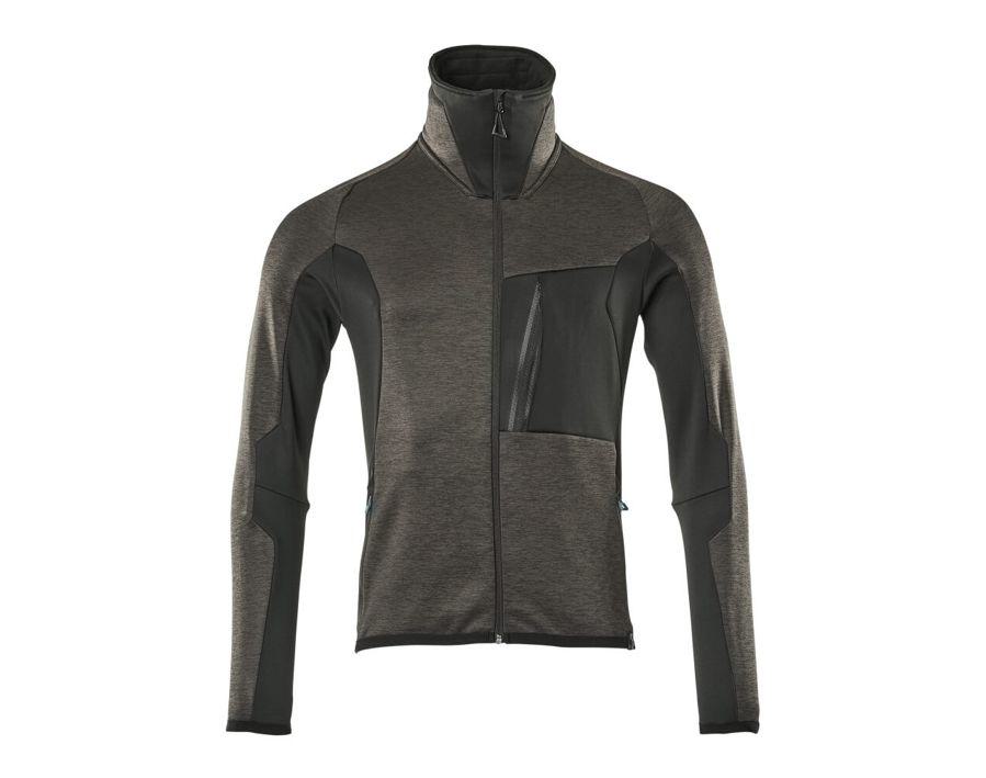Fleecepullover mit Reißverschluss ADVANCED dunkelanthrazit/schwarz