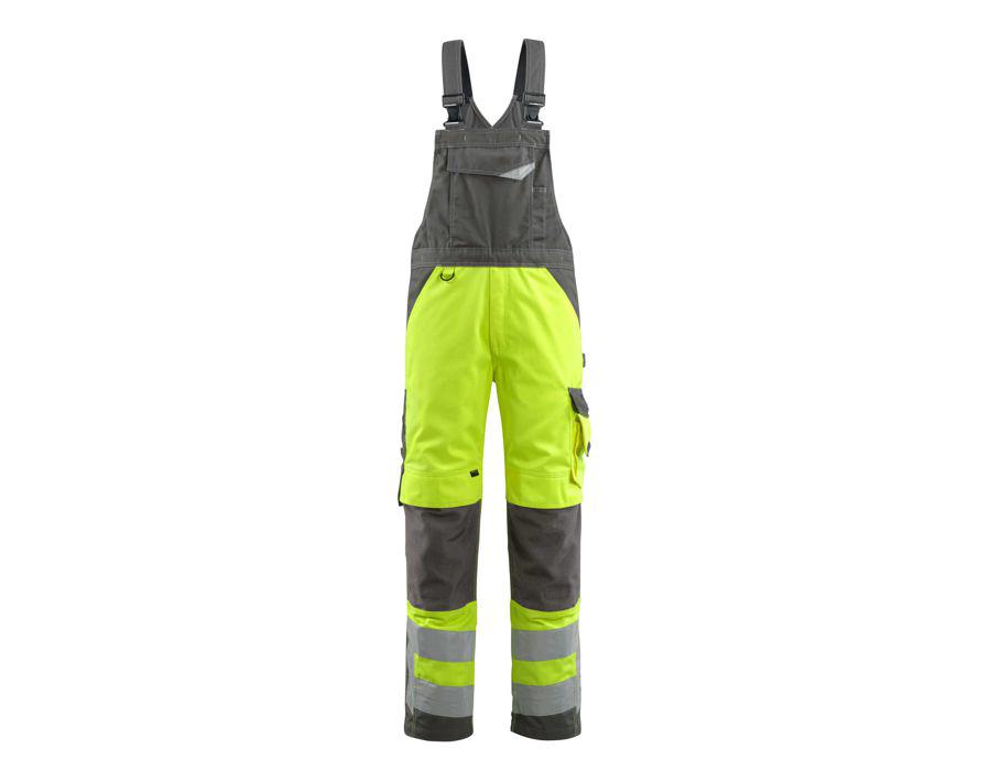 Latzhose mit Knietaschen SAFE SUPREME hi-vis gelb/dunkelanthrazit