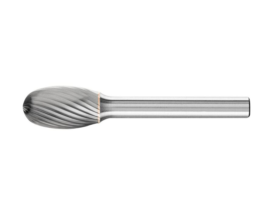 Hartmetallfrässtift (Rotorfräser) DIN 8033 – Schaft-Ø 6 mm, Tropfenform TRE, Zahnung 3