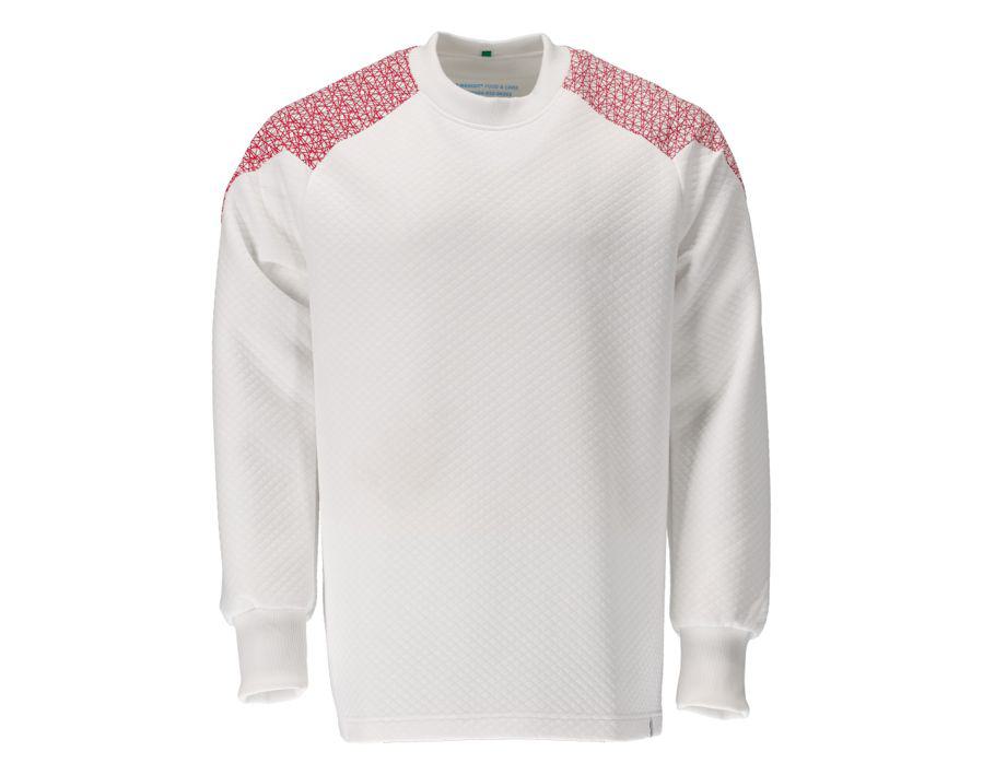 Sweatshirt FOOD & CARE weiss/verkehrsrot