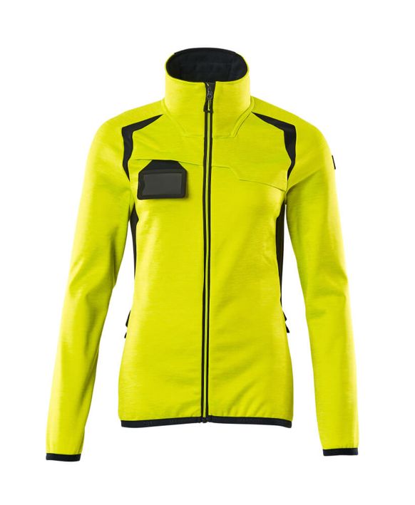 Fleecepullover mit Reißverschluss ACCELERATE SAFE hi-vis gelb/schwarzblau
