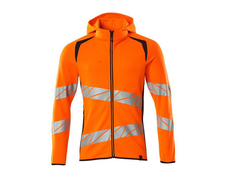 Kapuzensweatshirt mit Reißverschluss ACCELERATE SAFE hi-vis orange/schwarzblau