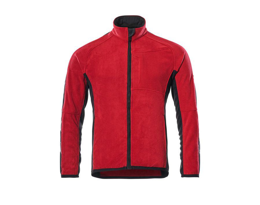 Fleecejacke UNIQUE rot/schwarz
