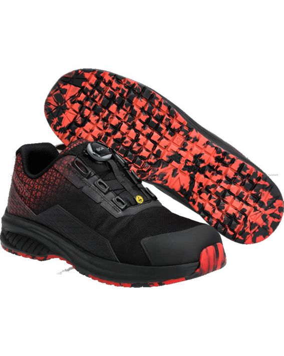 Sicherheitshalbschuh FOOTWEAR ACCELERATE schwarz/verkehrsrot