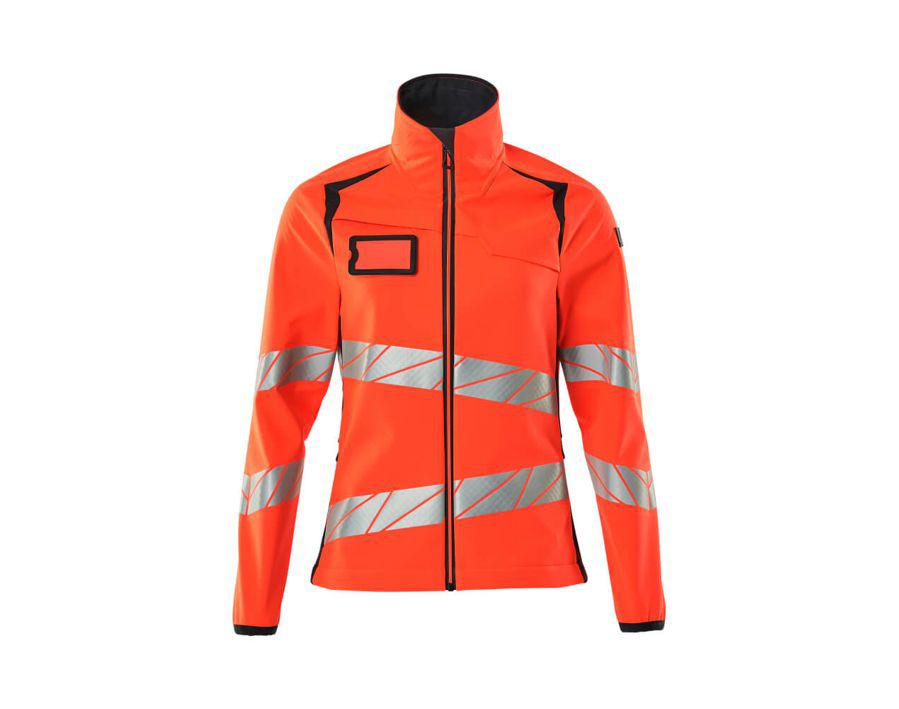 Soft Shell Jacke ACCELERATE SAFE Hi-vis rot/schwarzblau