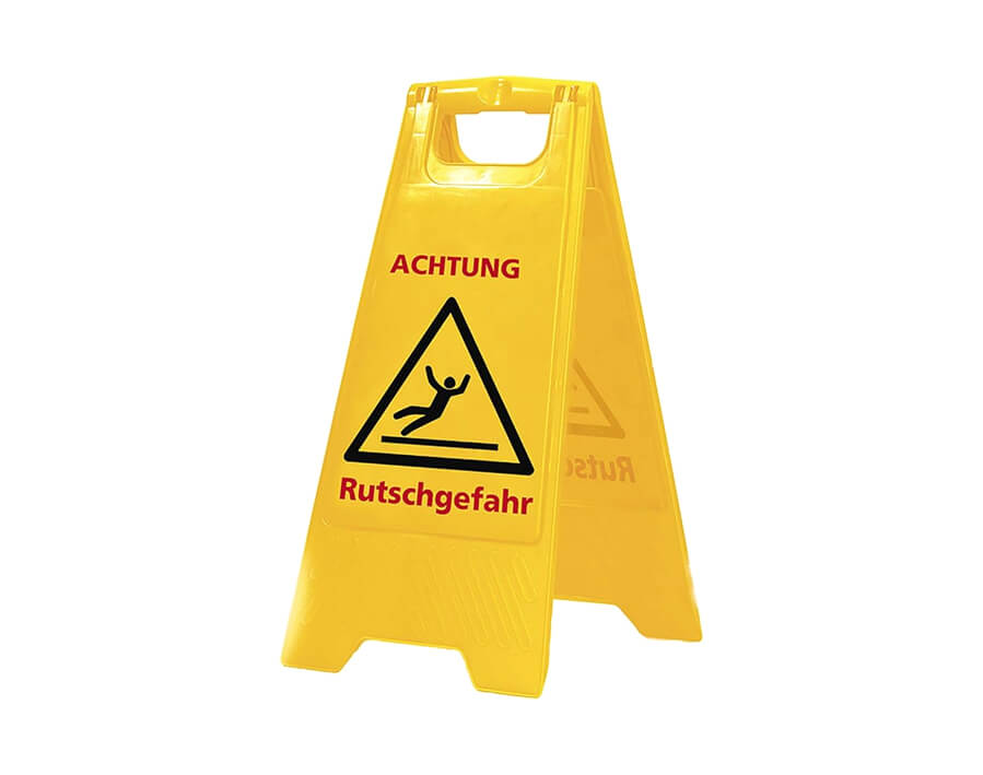 Kunststoff Warnschild Achtung Rutschgefahr Beidseitig Kunststoff Warnschild Achtung Rutschgefahr Beidseitig