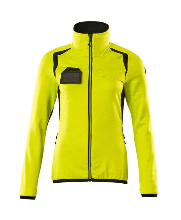 Fleecepullover mit Reißverschluss ACCELERATE SAFE hi-vis gelb/schwarz