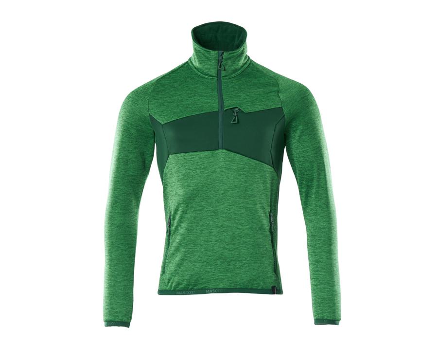 Fleecepullover mit kurzem Reißverschluss ACCELERATE grasgrün/grün