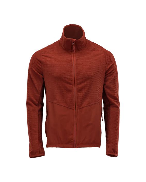 Microfleece Pullover mit Reißverschluss CUSTOMIZED Herbstrot