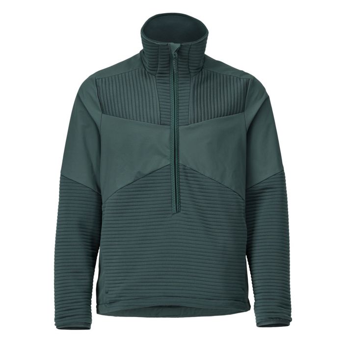 Fleecepullover mit kurzem Reißverschluss und Futter CUSTOMIZED waldgrün