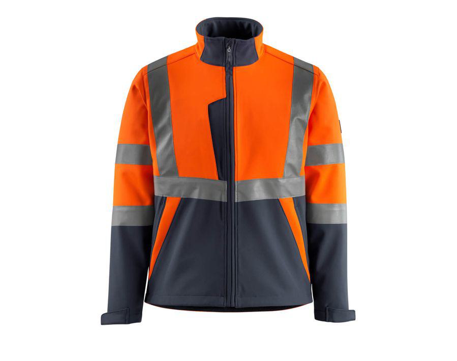 Soft Shell Jacke SAFE LIGHT hi-vis orange/schwarzblau