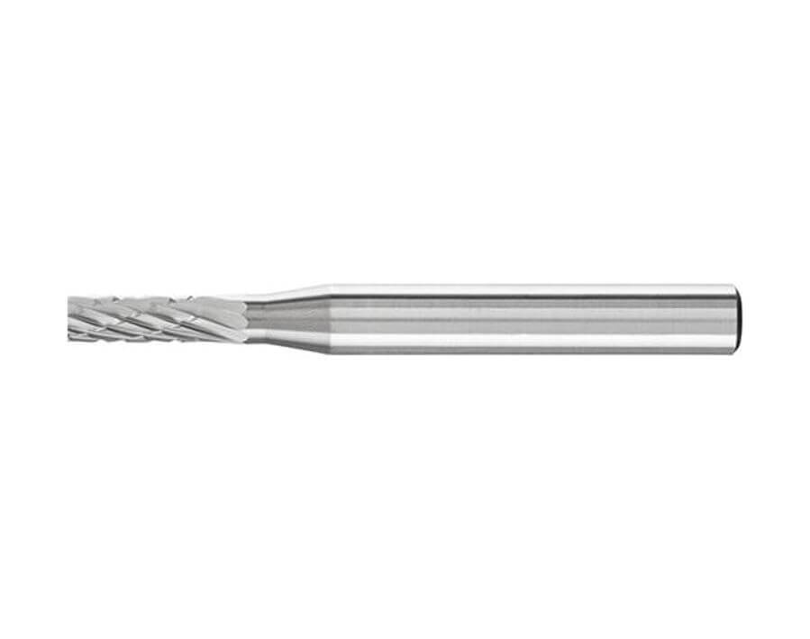 Hartmetallfrässtift (Rotorfräser) DIN 8033 – Schaft-Ø 6 mm, Zylinderform ZYA, ohne Stirnverzahnung, Zahnung 3 PLUS