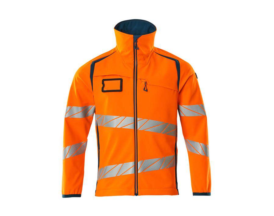 Soft Shell Jacke ACCELERATE SAFE hi-vis orange/dunkelpetroleum