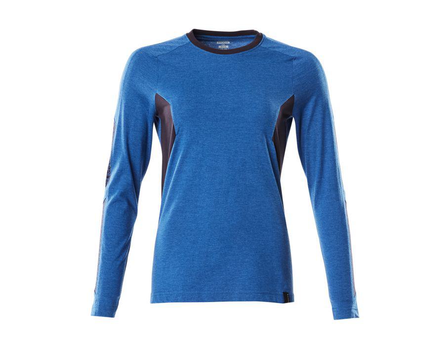 T-Shirt, Langarm ACCELERATE azurblau/schwarzblau