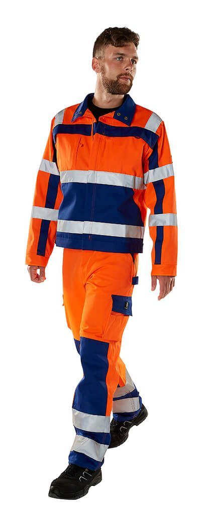 Hose mit Knietaschen SAFE COMPETE hi-vis orange/marine