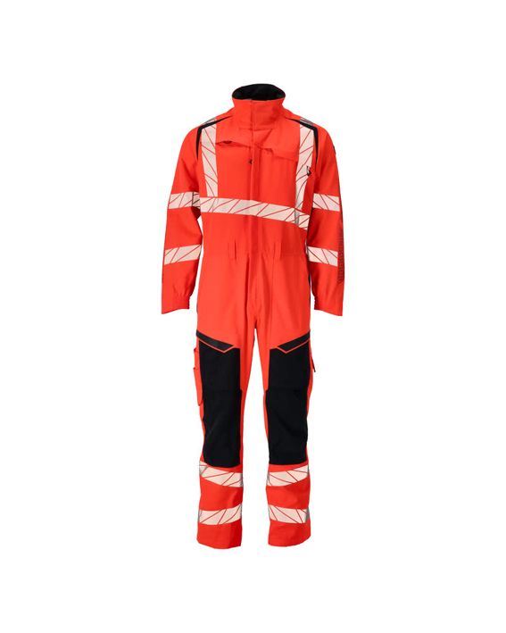 Overall mit Knietaschen ACCELERATE SAFE Hi-vis rot/schwarzblau