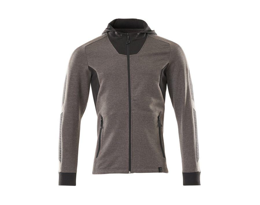 Kapuzensweatshirt mit Reißverschluss ACCELERATE dunkelanthrazit/schwarz