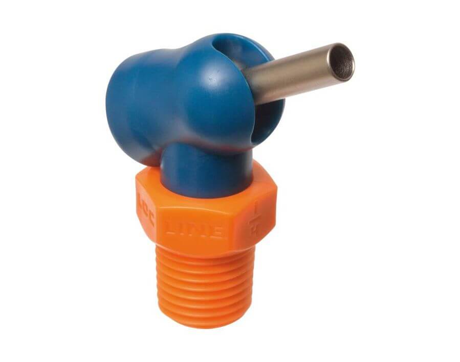 Kühlmittel-Hochdruckdüse 1/4", Typ XW, blau-orange