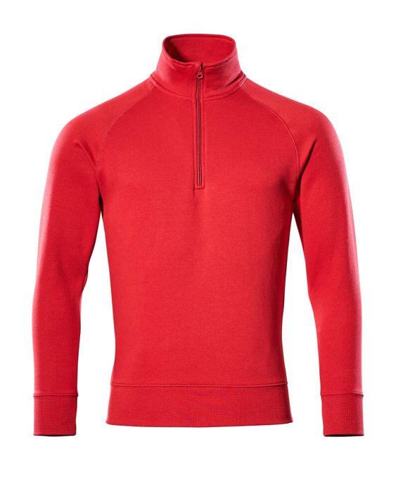 Sweatshirt mit kurzem Reißverschluss CROSSOVER rot
