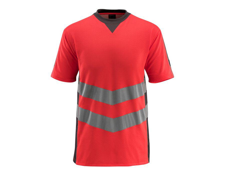 T-Shirt SAFE SUPREME hi-vis rot/dunkelanthrazit