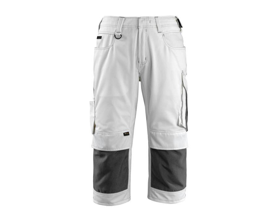 Dreiviertel-Hose mit Knietaschen UNIQUE weiss/dunkelanthrazit