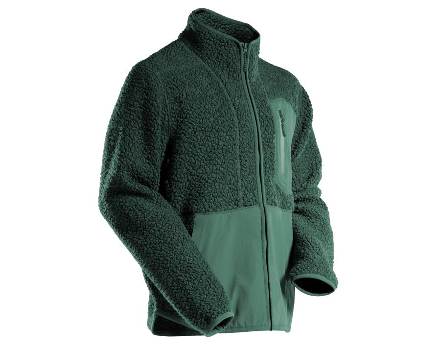 Giacca in pile con chiusura lampo CUSTOMIZED verde foresta