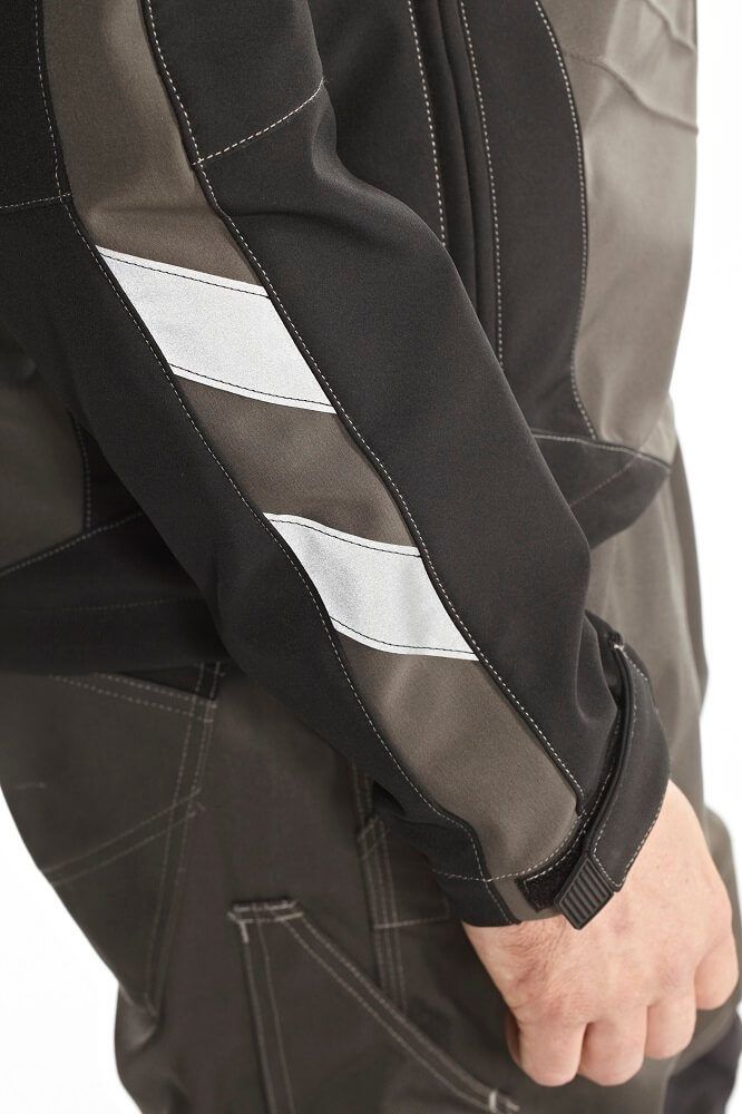 Soft Shell Jacke UNIQUE hellkhaki/schwarz