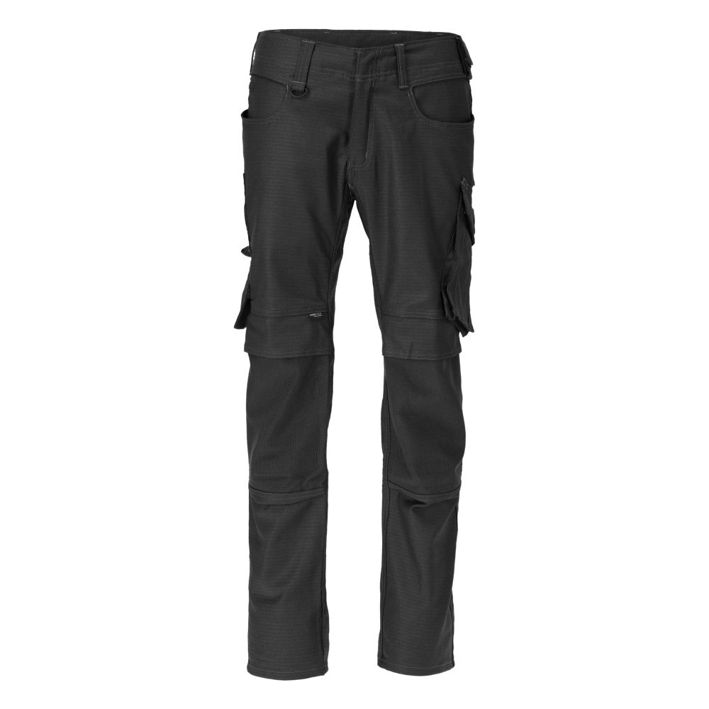 Hose mit Knietaschen UNIQUE schwarz