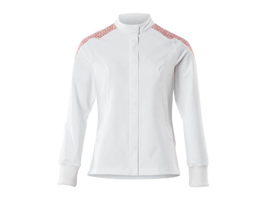 Jacke FOOD & CARE weiss/verkehrsrot