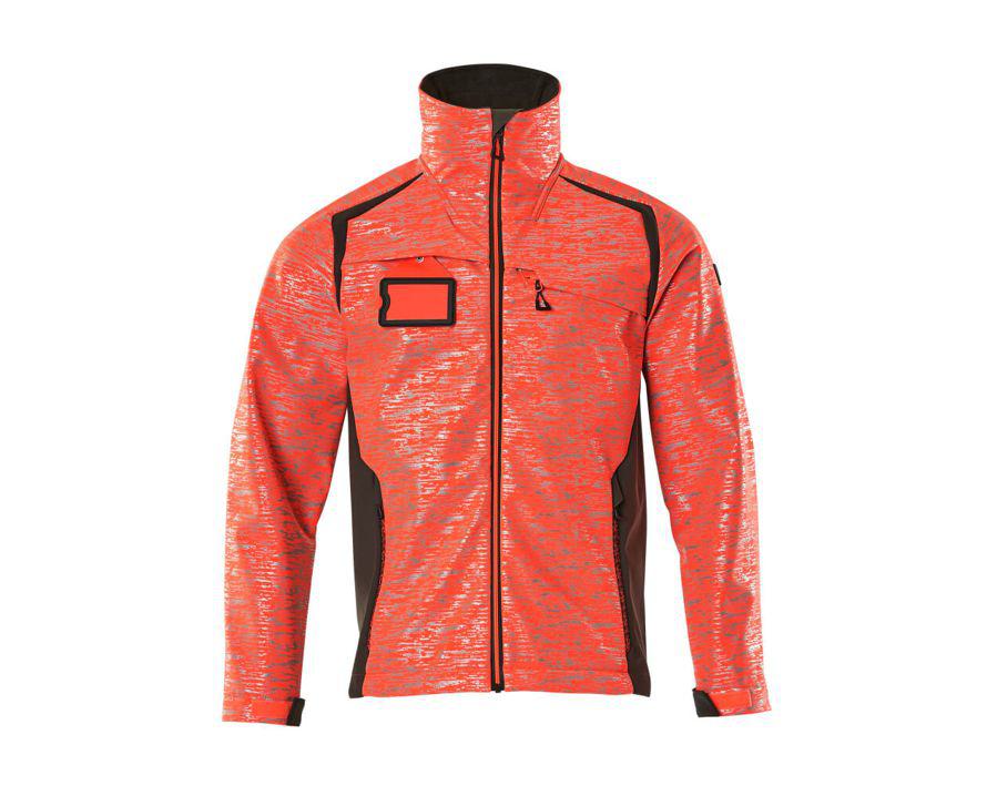 Soft Shell Jacke ACCELERATE SAFE hi-vis rot/dunkelanthrazit