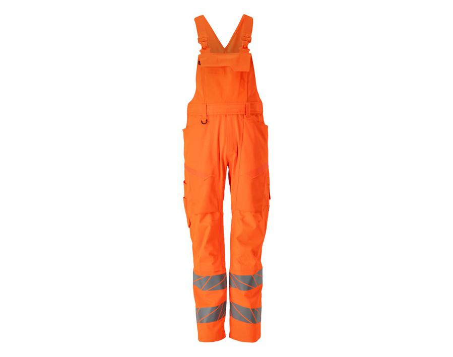 Latzhose mit Knietaschen ACCELERATE SAFE hi-vis orange