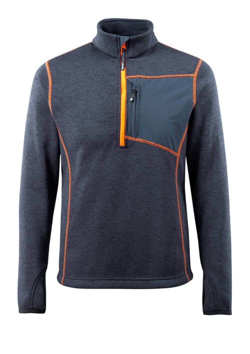 Strickpullover mit kurzem Reißverschluss HARDWEAR schwarzblau