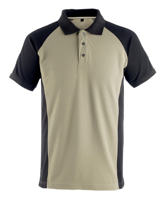 Polo-Shirt UNIQUE hellkhaki/schwarz