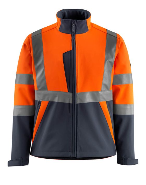 Soft Shell Jacke SAFE LIGHT hi-vis orange/schwarzblau
