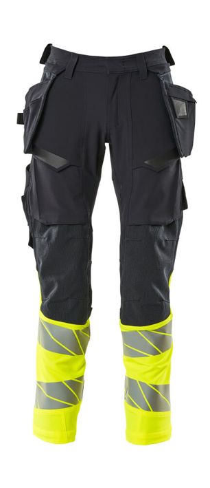 Hose mit Hängetaschen ACCELERATE SAFE schwarzblau/hi-vis gelb