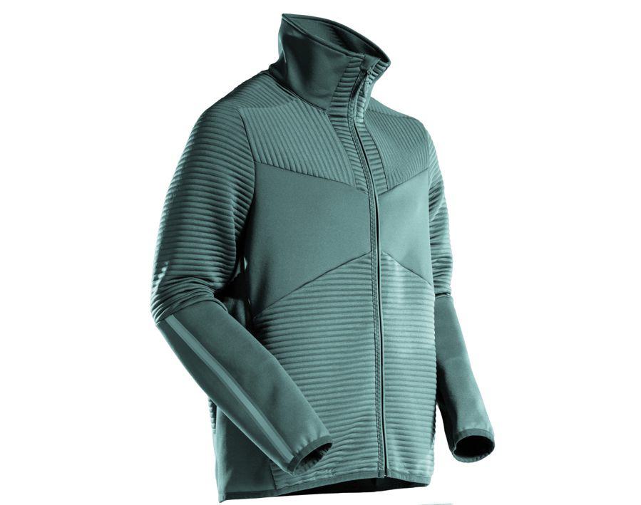 Fleecepullover mit Reißverschluss CUSTOMIZED helles Waldgrün