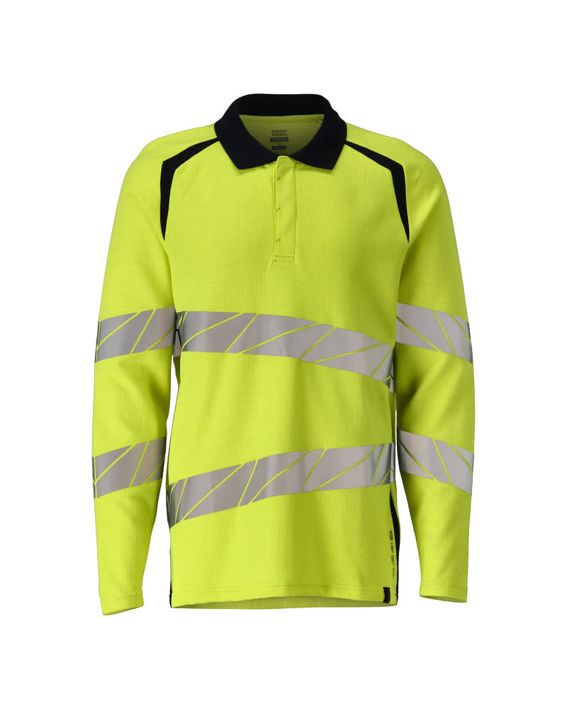 Polo-Shirt, Langarm ACCELERATE MULTISAFE hi-vis gelb/schwarzblau