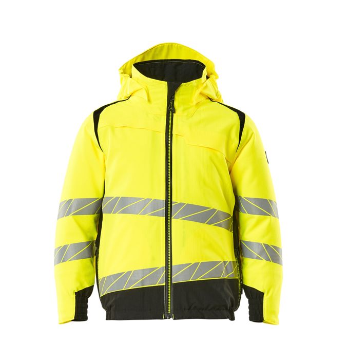 Winterjacke für Kinder ACCELERATE SAFE hi-vis gelb/schwarz