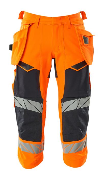 Dreiviertel-Hose mit Hängetaschen ACCELERATE SAFE hi-vis orange/schwarzblau