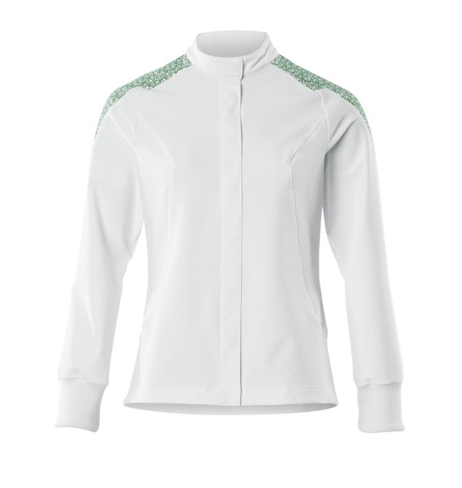 Jacke FOOD & CARE weiss/grasgrün