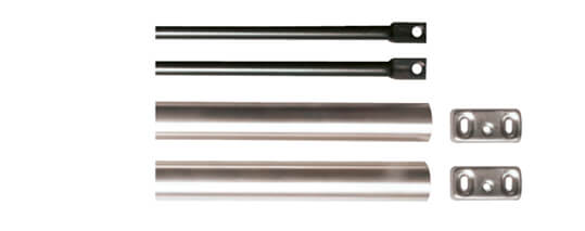 Gestänge und Abdeckungen für Panikbeschlag Base-Inox