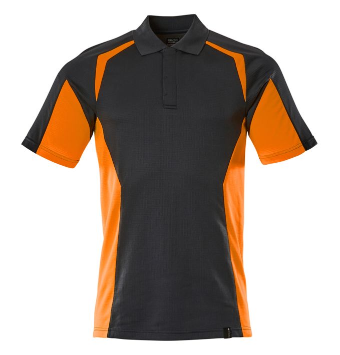 Polo-Shirt ACCELERATE SAFE schwarzblau/hi-vis orange