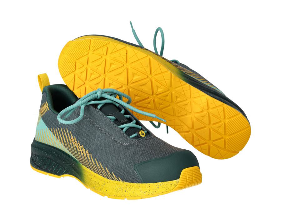 Sicherheitshalbschuh FOOTWEAR CUSTOMIZED Waldgrün/sonnengelb